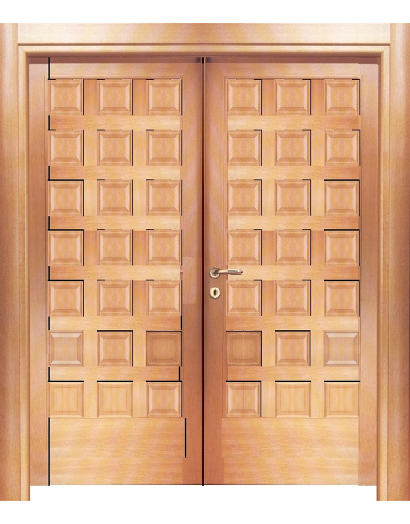 Multi-panel Wooden Security Door - 01