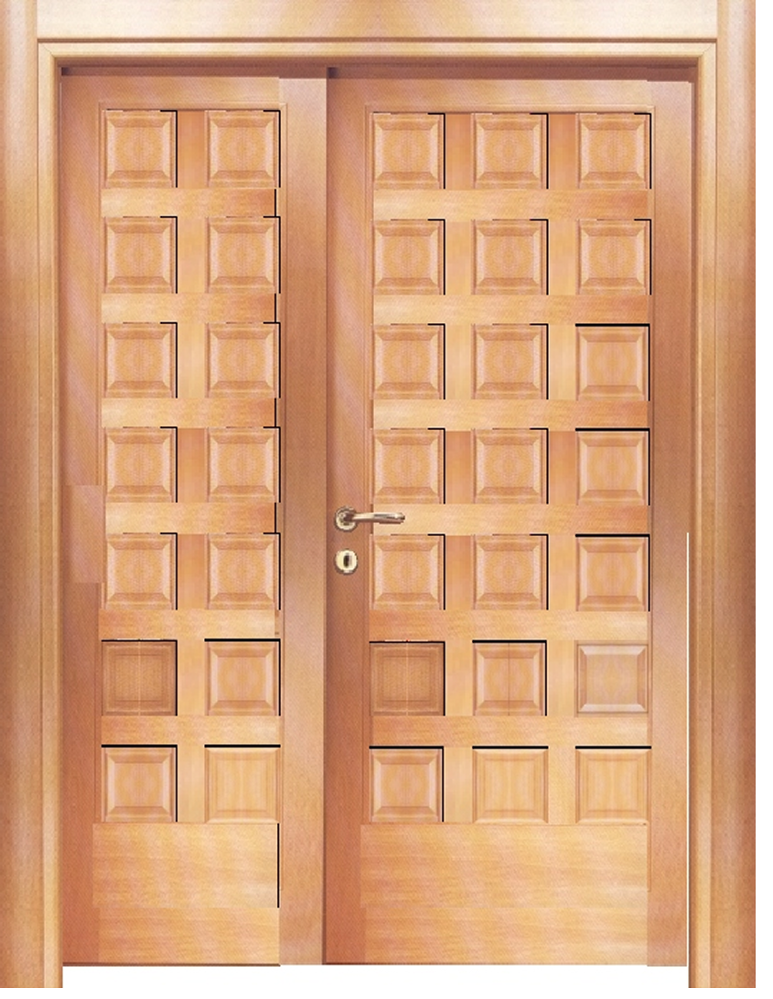 Multi-panel Wooden Security Door - 03